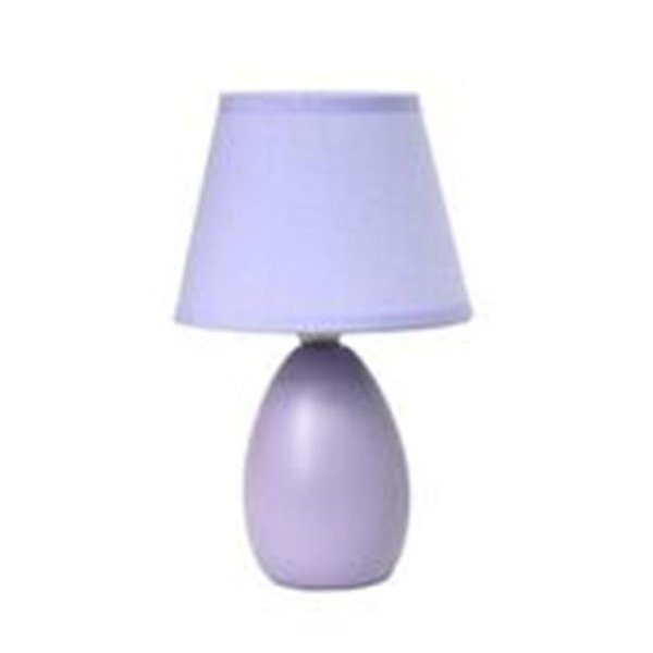 All The Rages All The Rages LT2009-PRP Small Oval Ceramic Table Lamp - Purple LT2009-PRP